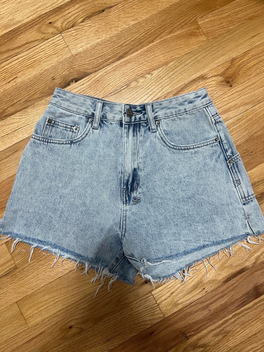 Ksubi Light Wash Denim Cutoff Shorts